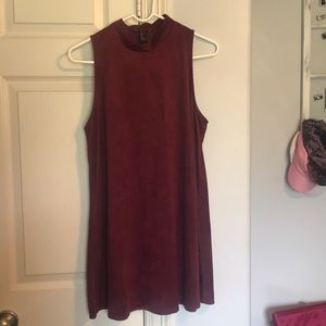 Red Suede mini dress.